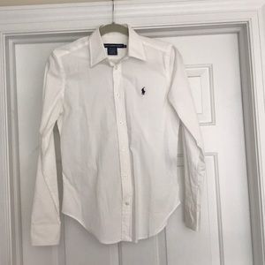 White polo button down